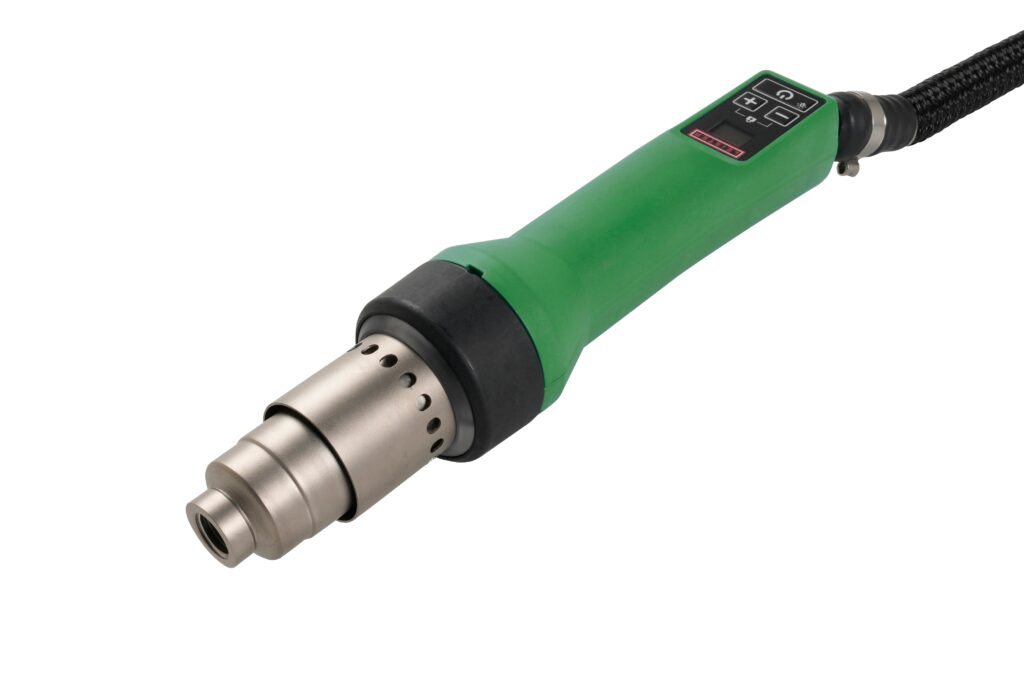 Herramienta Leister PENWELD A con salida roscada para boquillas de soldadura en PE, PP y PVC