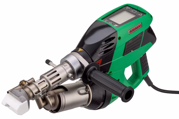 Vista principal de la extrusora manual Leister WELDPLAST S2 PVC