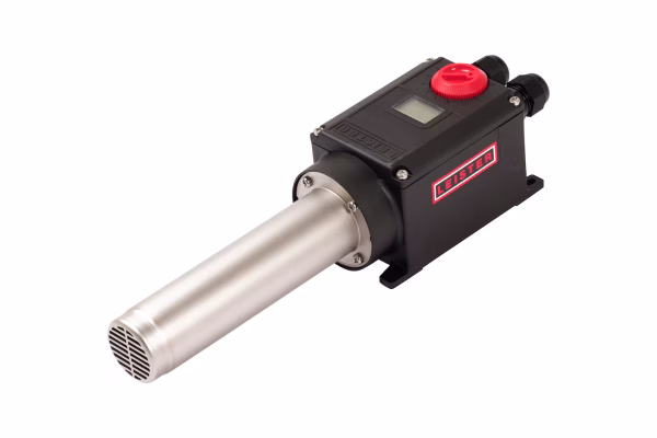 Vista principal del generador de aire caliente Leister LHS 21L SYSTEM