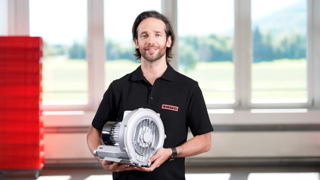 Soplador de alta presión Leister CHINOOK, diseñado para la recirculación de aire caliente en procesos industriales