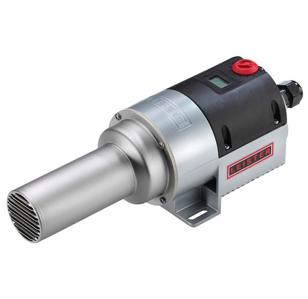 Generador de aire caliente Leister LHS 61S utilizado en sistemas industriales de tostado de café con control preciso de temperatura