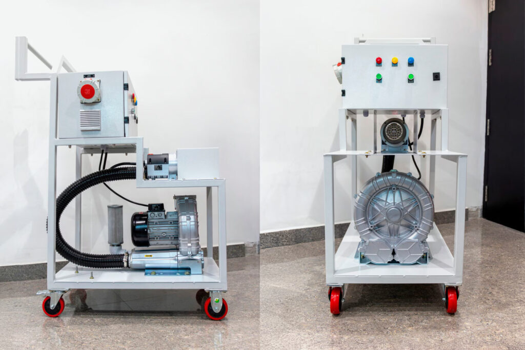 Sistema de secado industrial con aire caliente montado sobre carro para mantenimiento eléctrico, solución de secado de precisión Leister