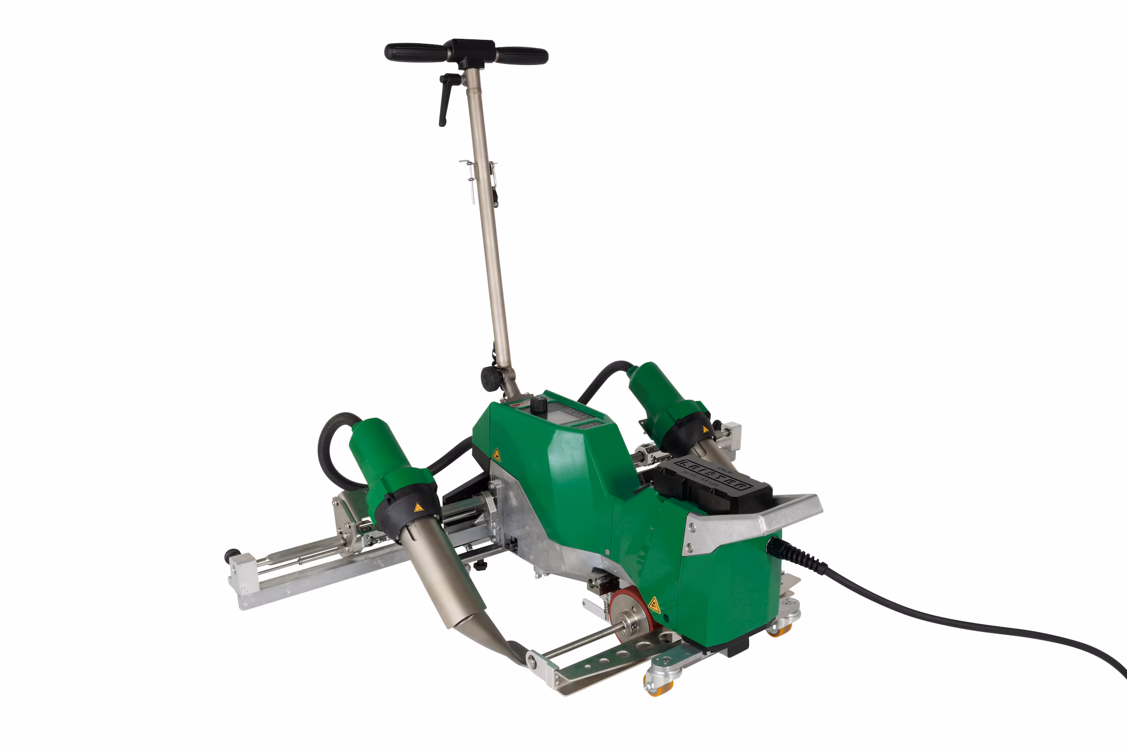 Máquina de soldadura automática Leister VARIANT 706 con sistema de doble boquilla para refuerzos de PVC