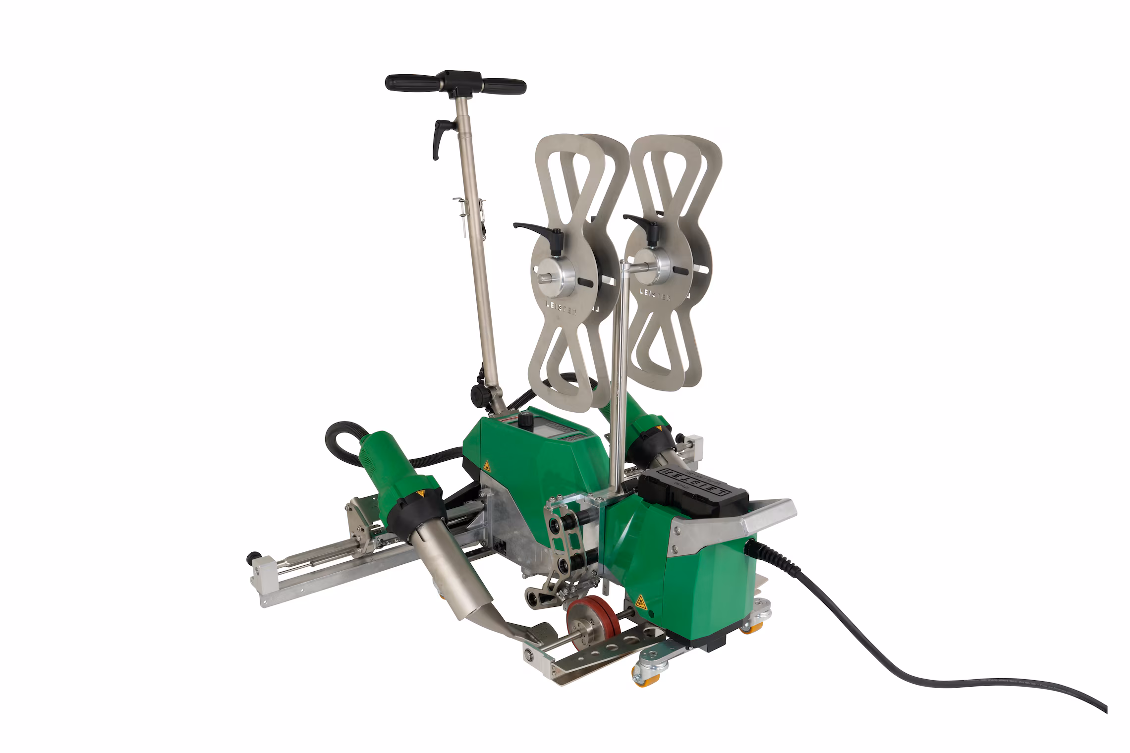 Leister VARIANT 708, máquina automática para soldadura doble de cinta antivandalismo, vista general del equipo