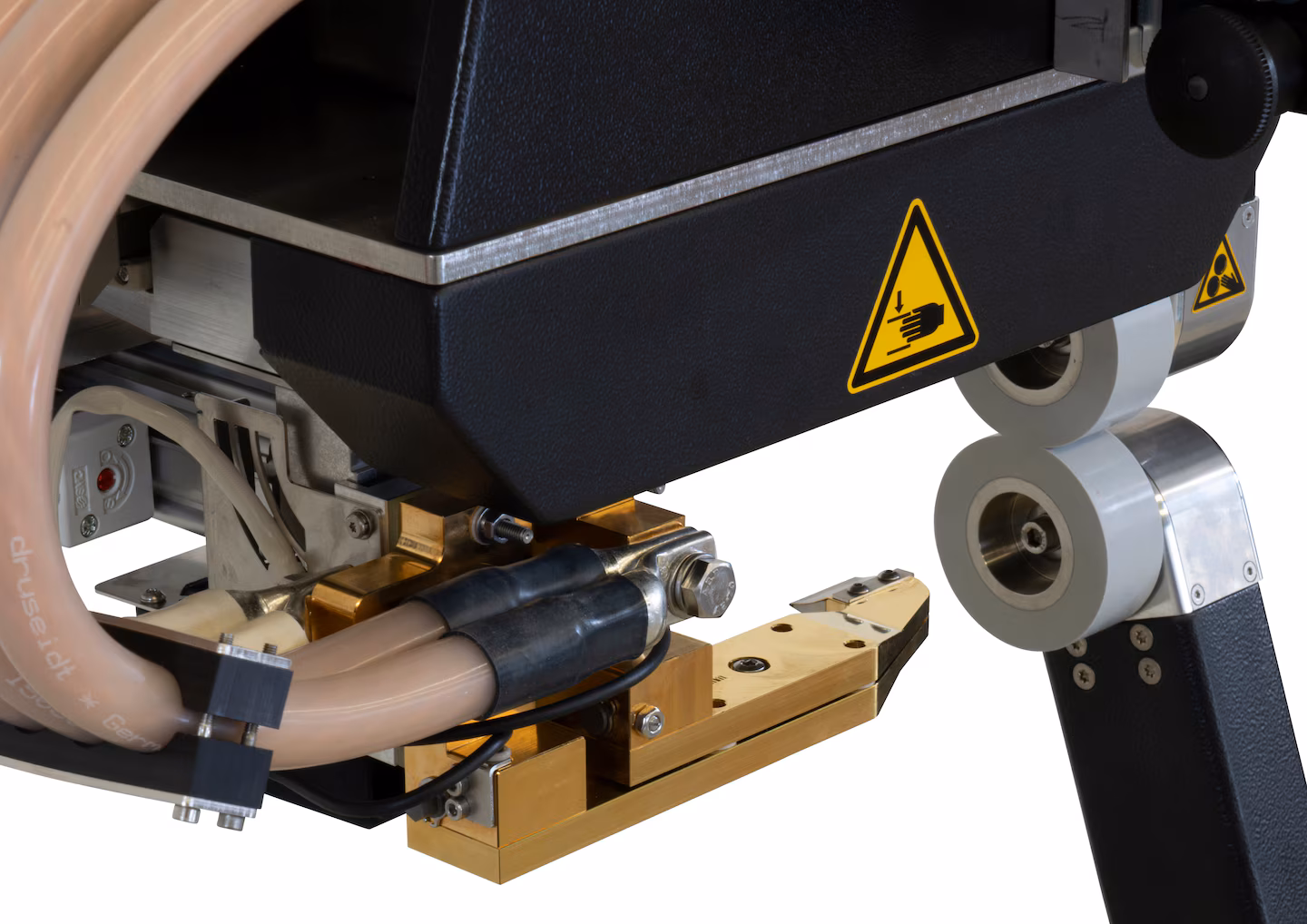 Leister SEAMTEK W-900 AT con bajo consumo de energía en modo de espera para soldadura industrial de tejidos técnicos