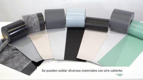 Variedad de mantas y plásticos que pueden ser soldados con tecnología de aire caliente de manera segura y eficiente